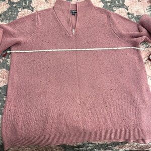 Pink Quarter-Zip Sweater